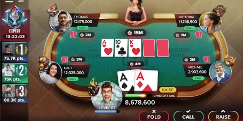 Dealer đồng hành xuyên suốt game poker online